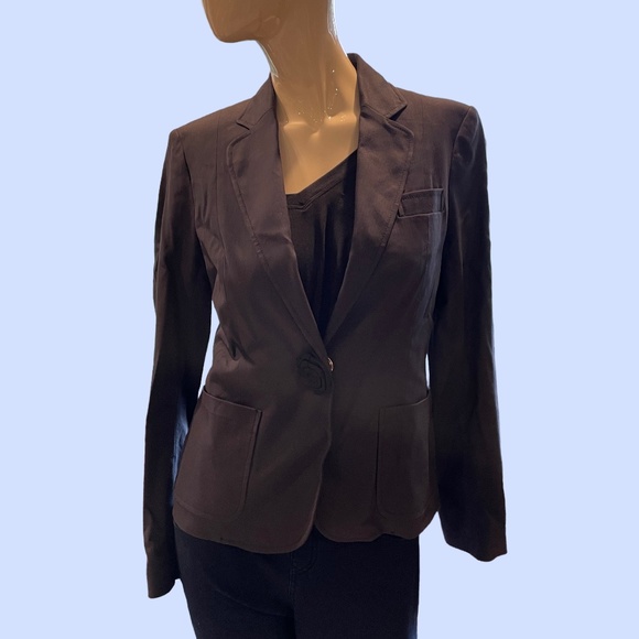 Marc Jacobs Blue Blazer Rose Button Size 4 - Picture 2 of 7